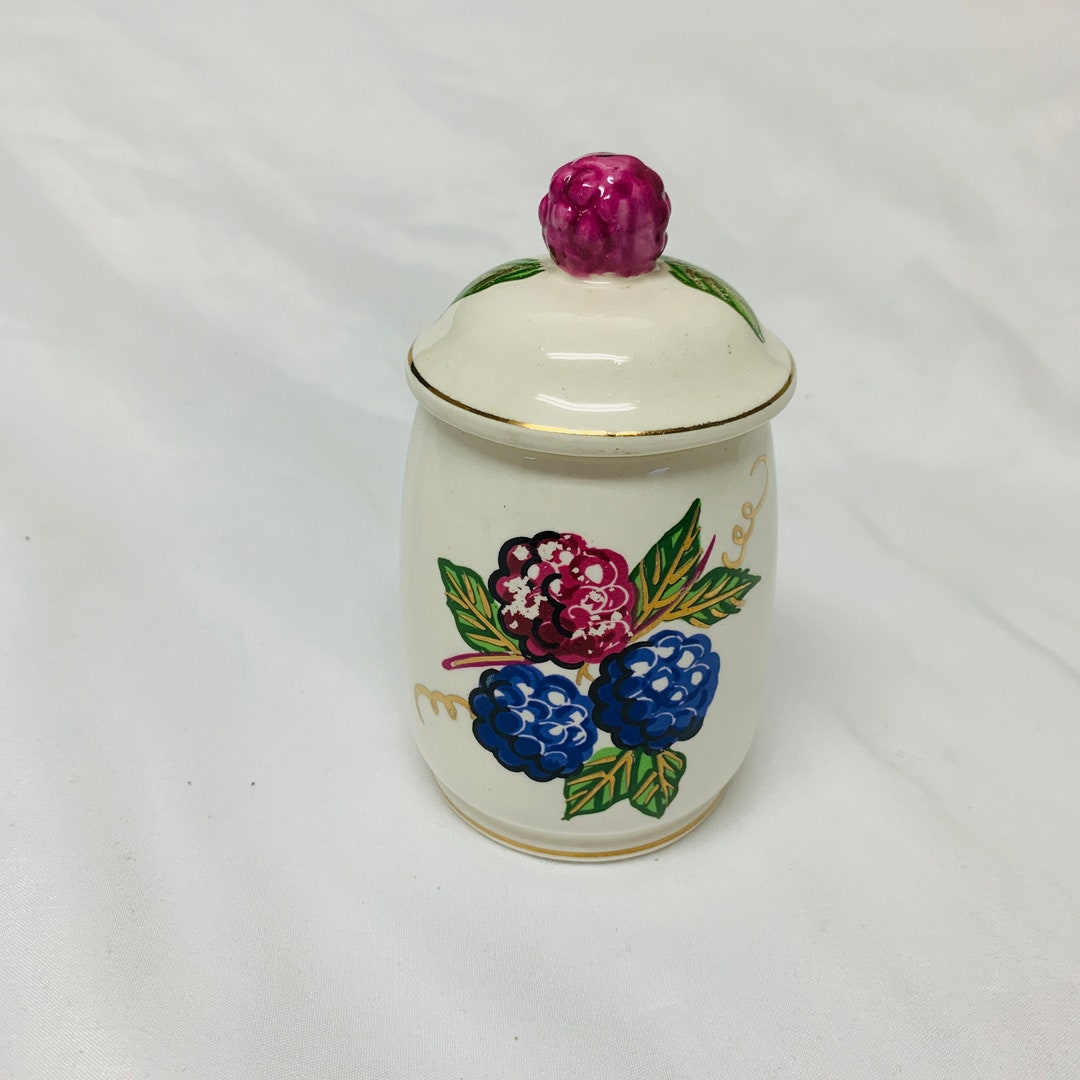 Vintage Knotts Berry Farm Ceramic Jam or Jelly Jar With Lid Etsy