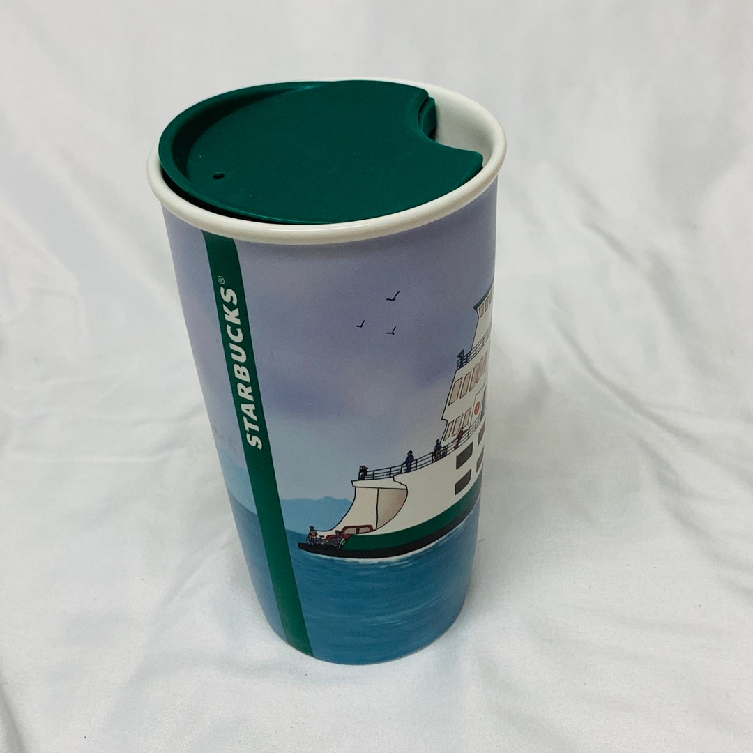 Starbucks Coffee Ceramic Tall Travel Mug / Tumbler Seattle Etsy