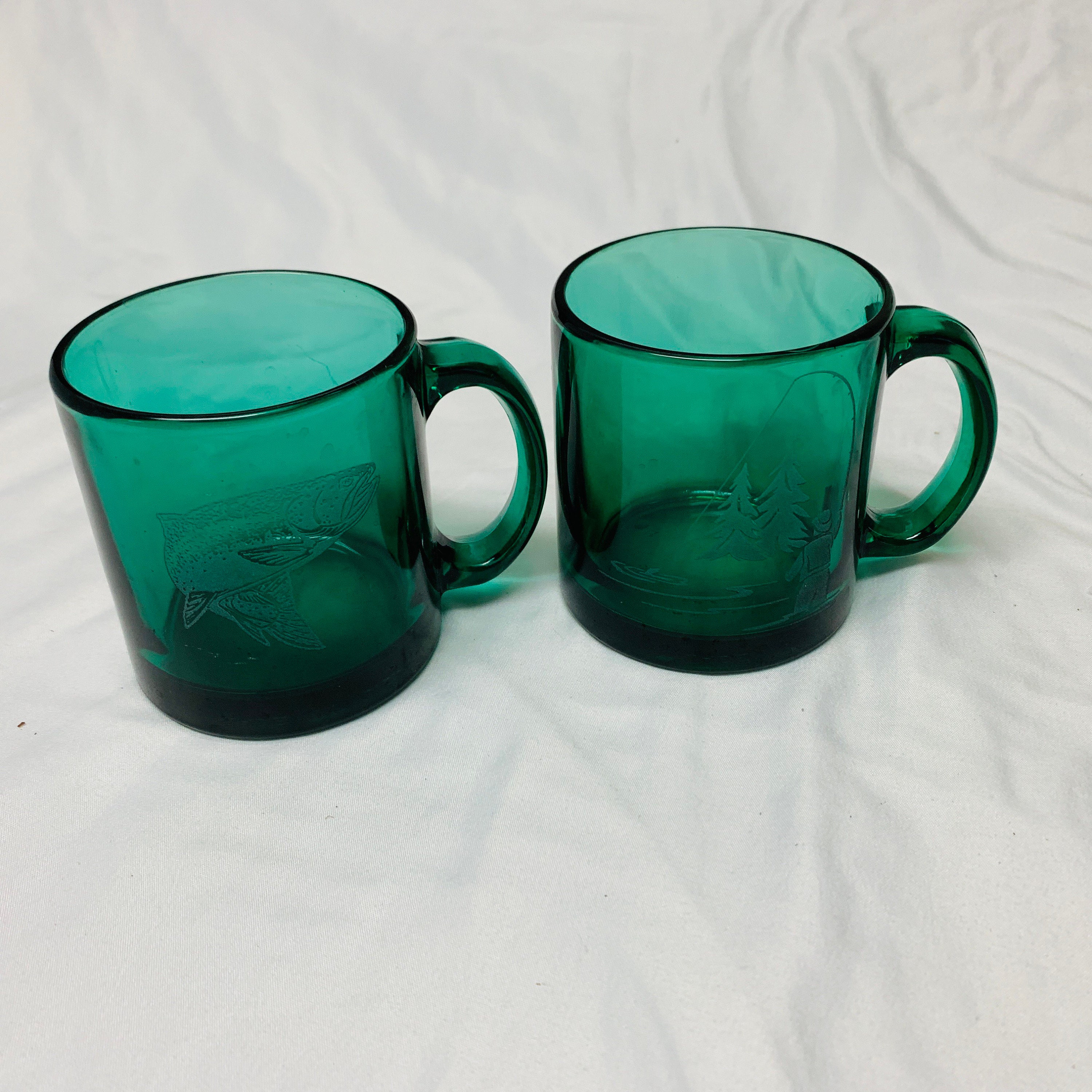 Green 2024 glass mugs