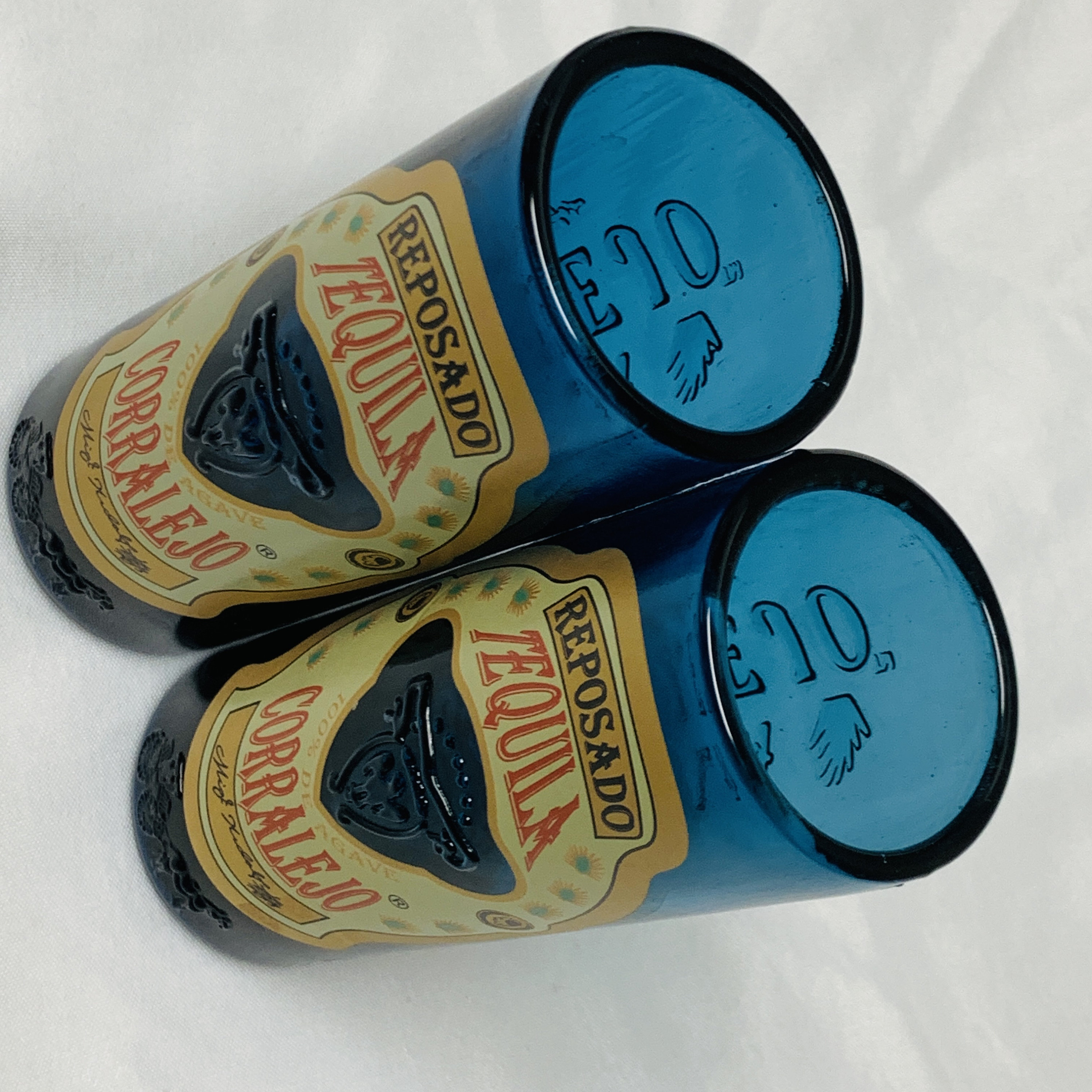 Reposado Tequila Corralejo Shot Glasses cobalt Blue Set of Etsy