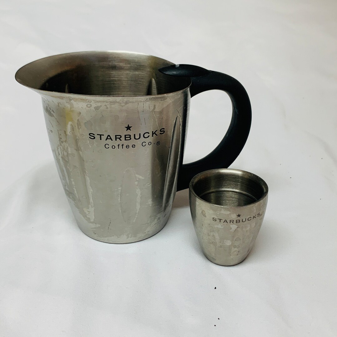 Starbucks Barista 16 Oz Stainless Steel Milk Frothing Steaming Etsy