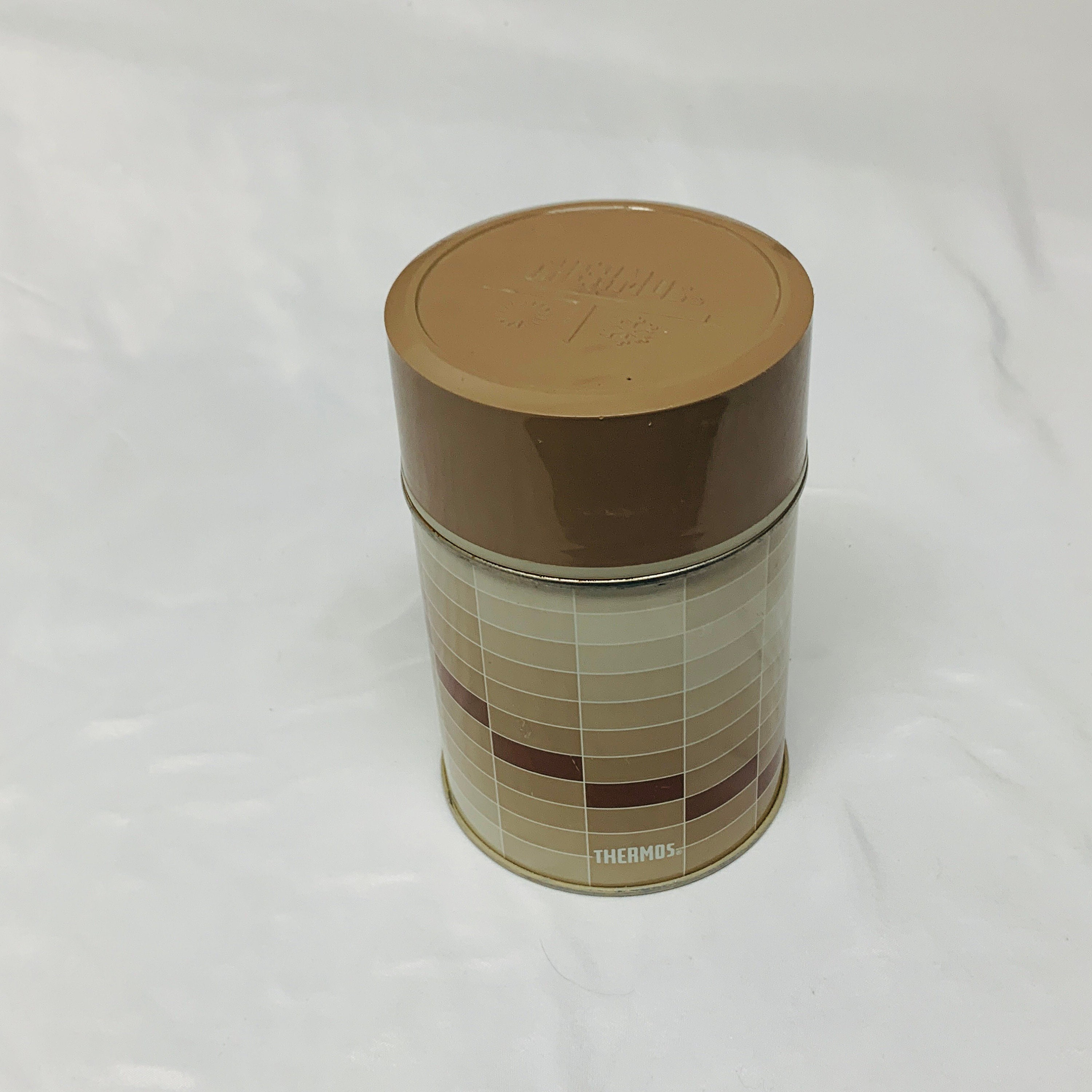 レビュー高評価の商品 Vintage Thermos - Insulated Travel Mug (Beige/Brown) - Etsy バーベキュー・調理用品