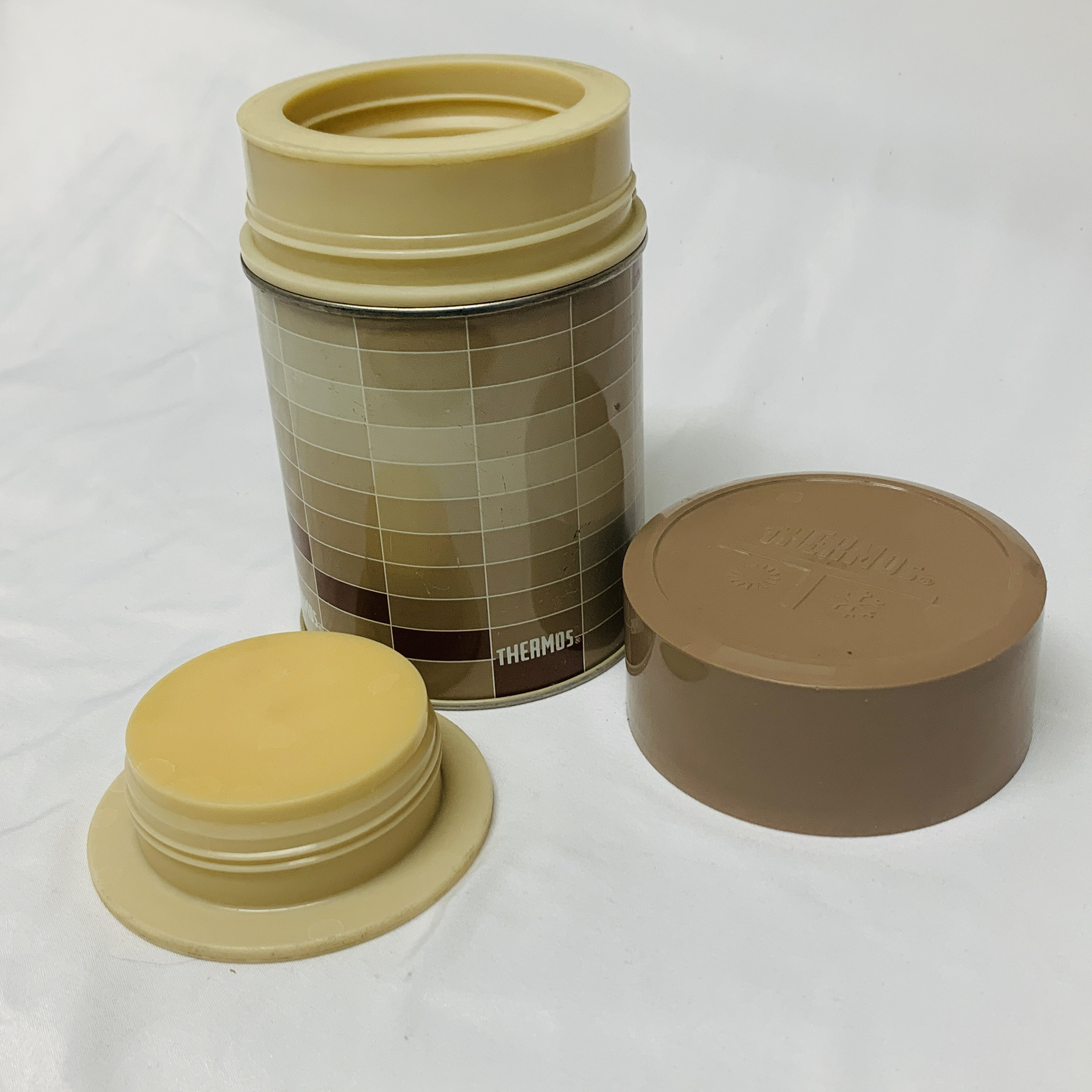 Vintage Thermos - Insulated Travel Mug (Beige/Brown) - Etsy