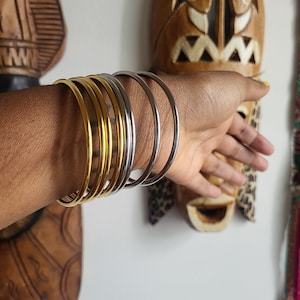 Bohemian Stainless Steel Bangle ,  Boho Statement Bangles