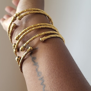 Goddess 6 PIECE bangle set, Stackable Bracelets, Boho African Statement Bangles