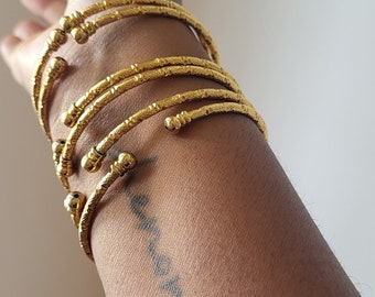 Goddess 6 PIECE bangle set, Stackable Bracelets, Boho African Statement Bangles