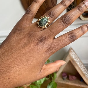 African Turquoise Stone Ring, Bohemian Ring, African Statement Jewelry