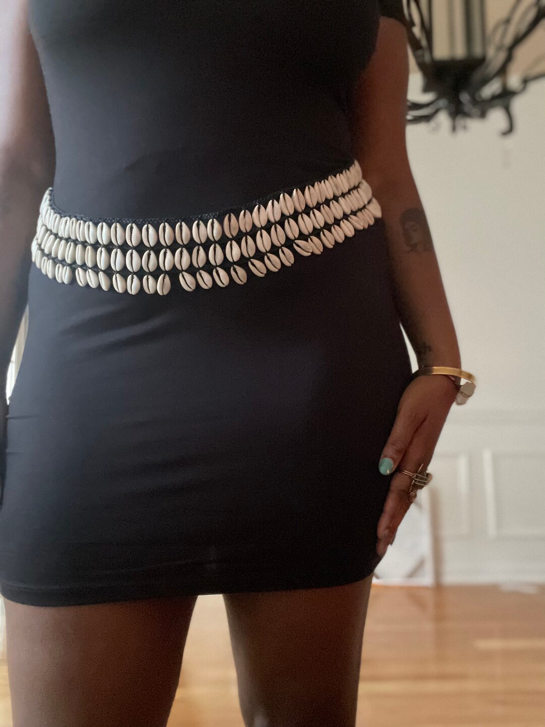 Cowrie Shell Three Row Belt, Cowrie Shell Jewelry, Statement Piece - Etsy