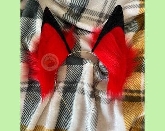 Made to Order | Faux Fur Ears Headband Alastor Hazbin Hotel Cosplay