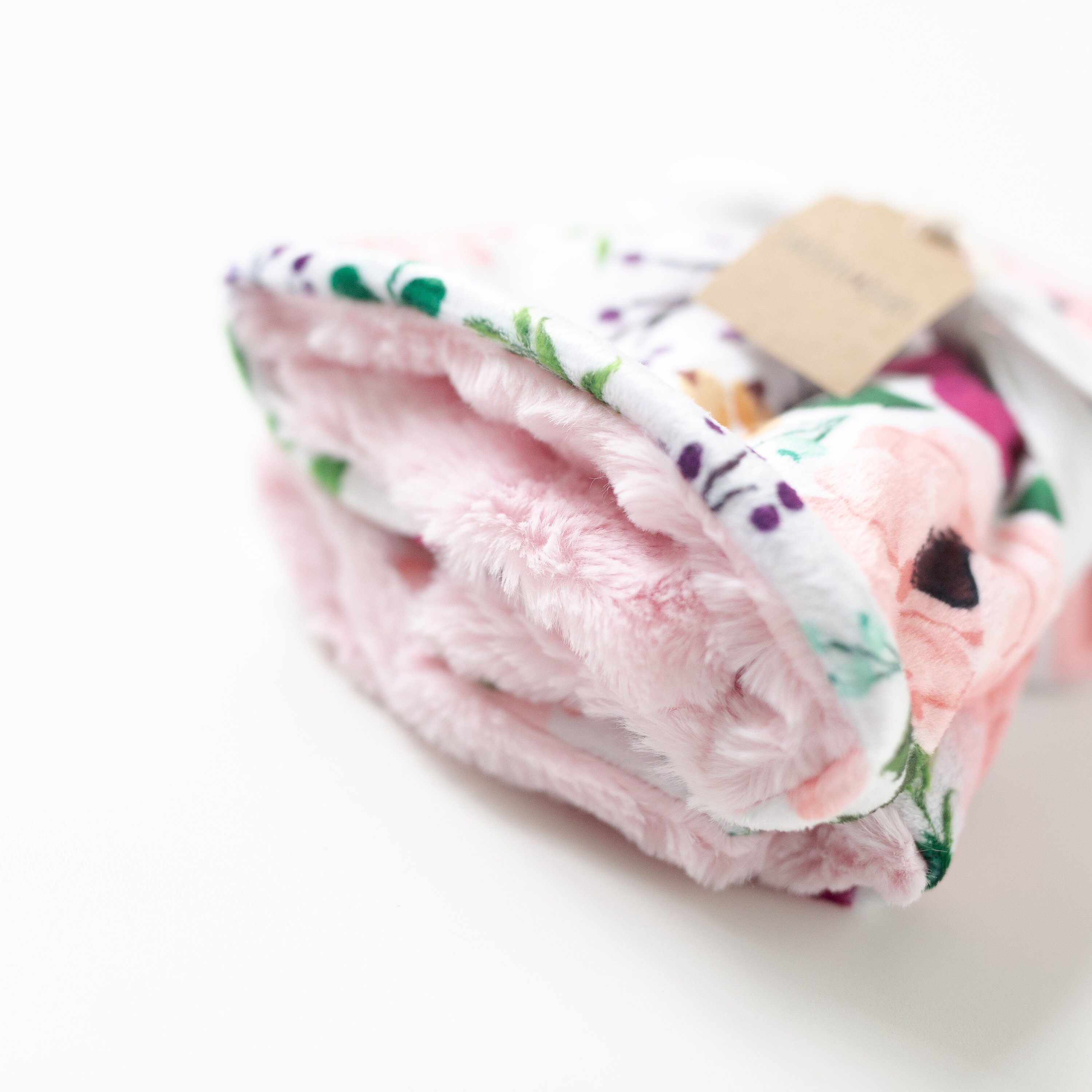 Floral Baby Lovey Blanket Small Baby Blanket Minky Blanket Etsy