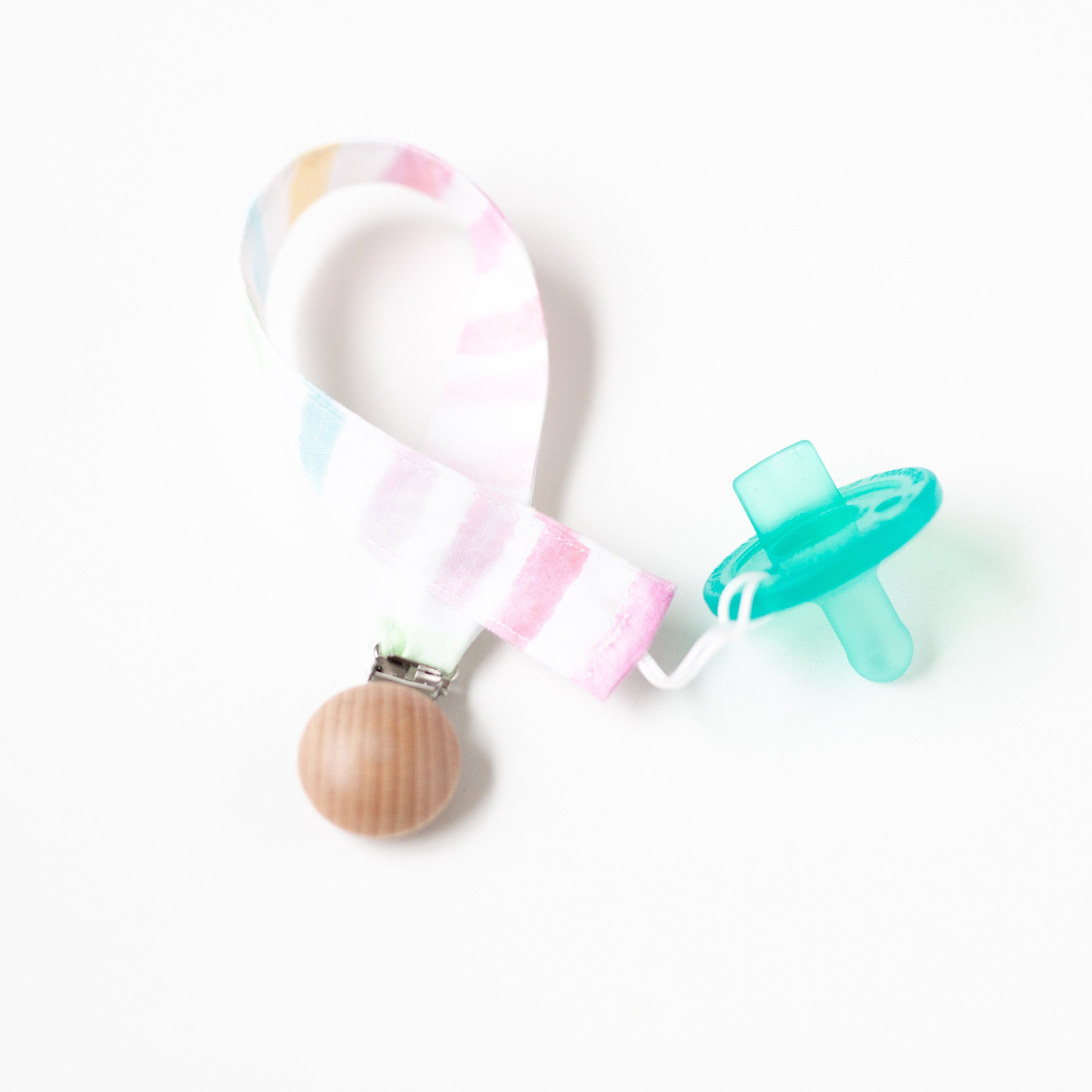Rainbow Baby Girl Pacifier Clip Baby Girl Pacifier Strap Etsy