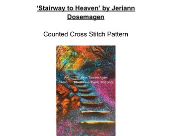 Printed Pattern - Stairway to Heaven - Landscape Cross Stitch Pattern