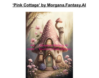 Pink Cottage - Fantasy Fairytale Cross Stitch Pattern - Digital Pattern - Pattern Keeper Compatible
