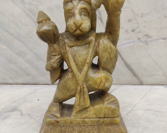 Perfect Traditional Gift for Diwali Gaura Stone Laxmi Ji Idol Handcrafted Soapstone Laxmi Idol