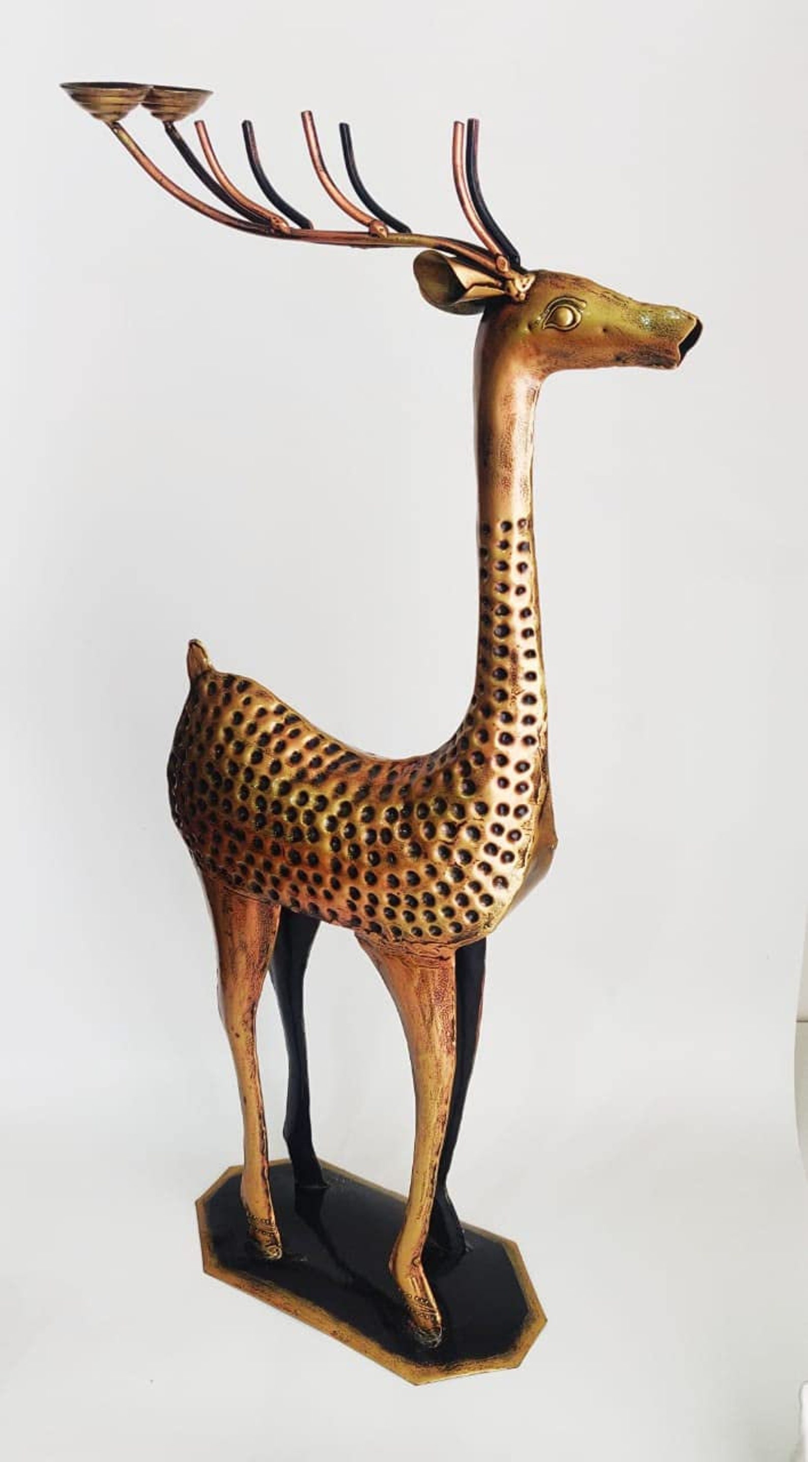 Metal Deer Statue Antique Deer showpiece Deer family with Etsy