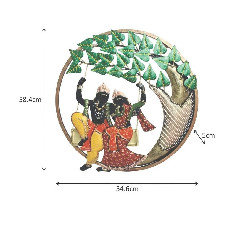 Radha Krishna Metal Radha Krishna Wall Hanging Metal Wall Etsy