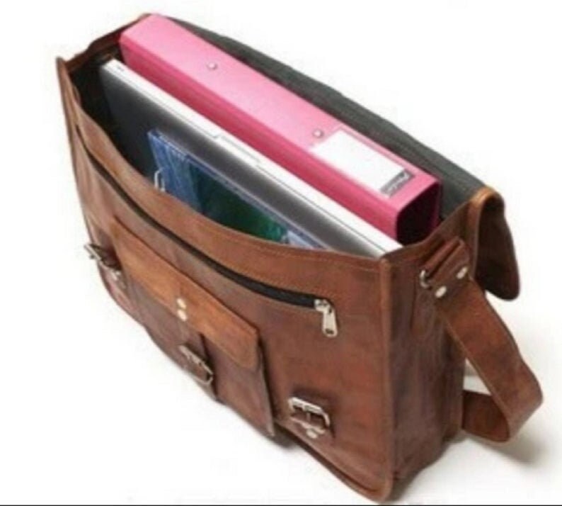 Leather Bag Leather Laptop Bag Vintage Leather Laptop Bag Etsy