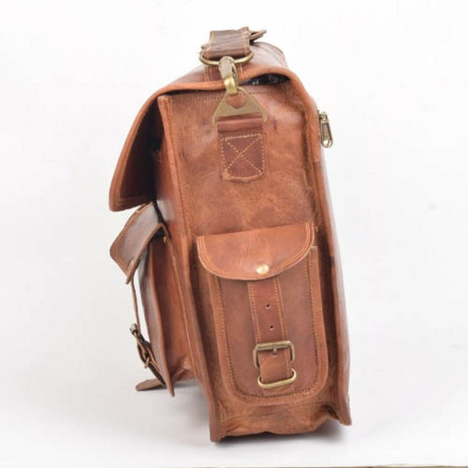 Leather Bag Handmade Leather Messenger Bag Vintage Handmade Etsy