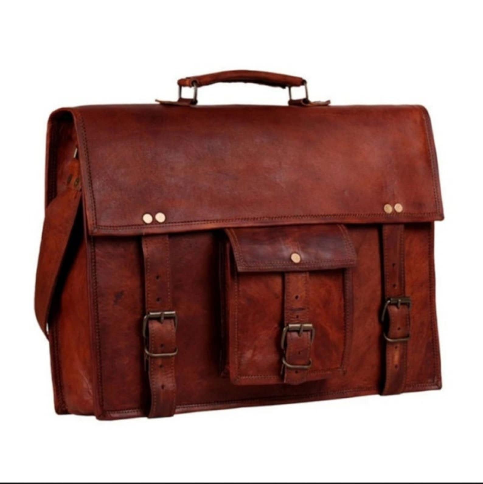 Leather Bag Leather Laptop Bag Vintage Leather Laptop Bag Etsy