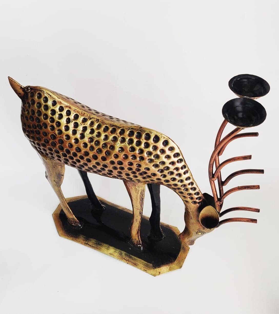 Metal Deer Statue Antique Deer showpiece Deer family with Etsy