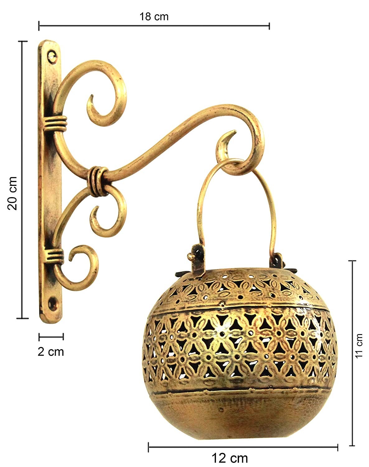 Wall Mounted Tea Light Wrought and Cast Iron Handi Pot Diya Etsy