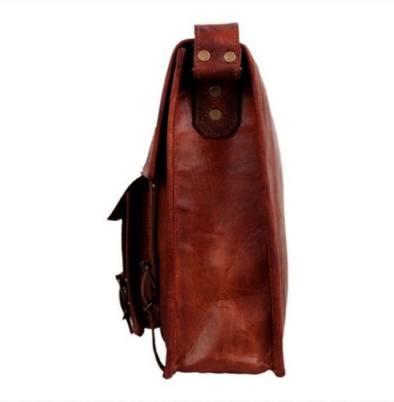 Leather Bag Leather Laptop Bag Vintage Leather Laptop Bag Etsy