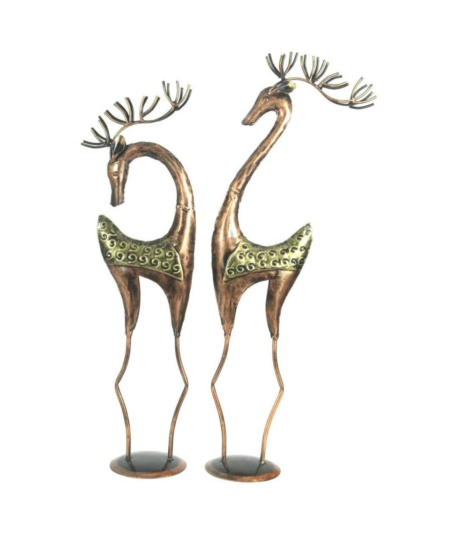 Metal Deer Statue Wrought Iron Vintage & Antique Exterior Etsy