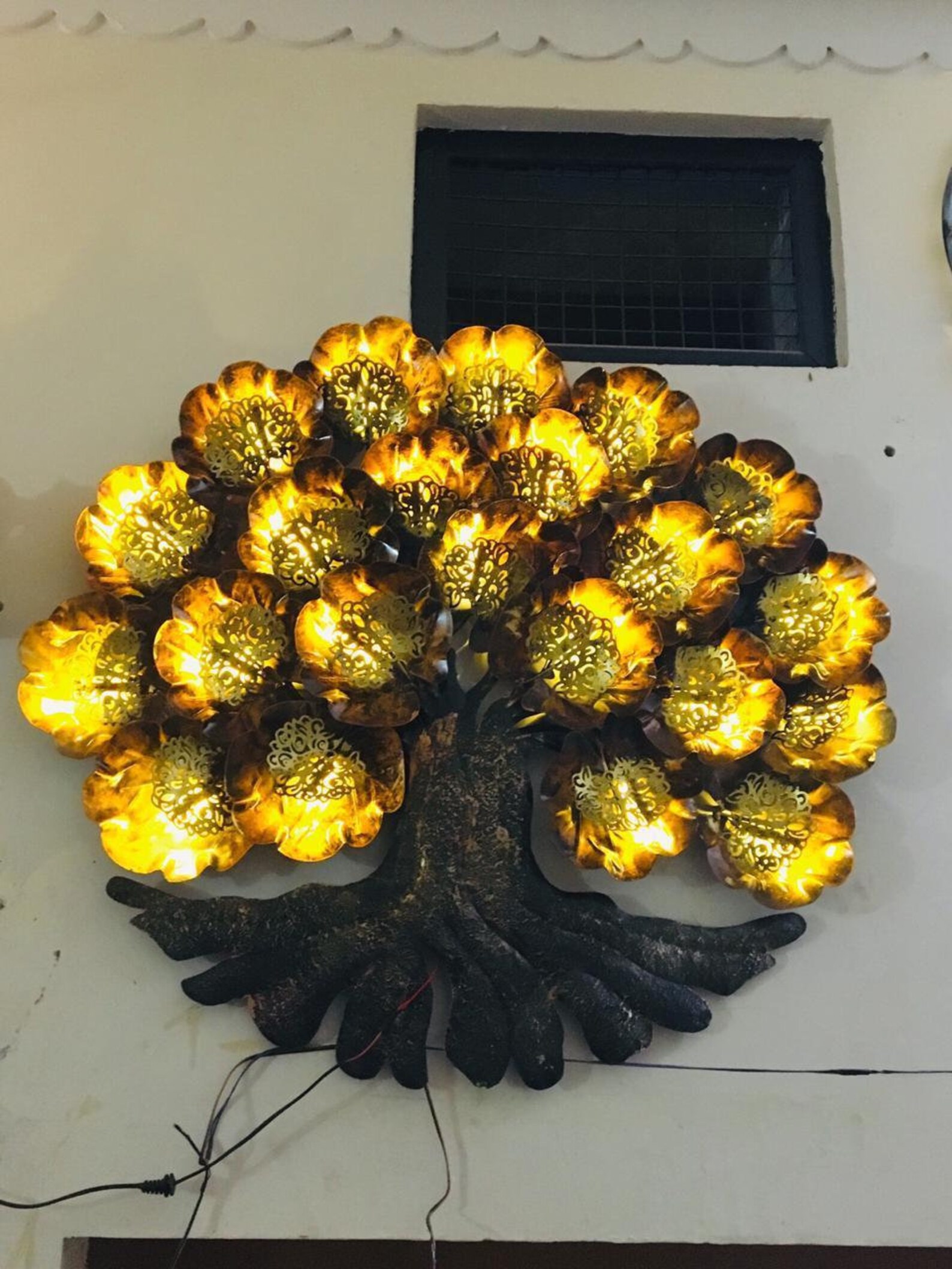 Metal Tree With Led Lights Wall Hanging Showpiece Items for Etsy