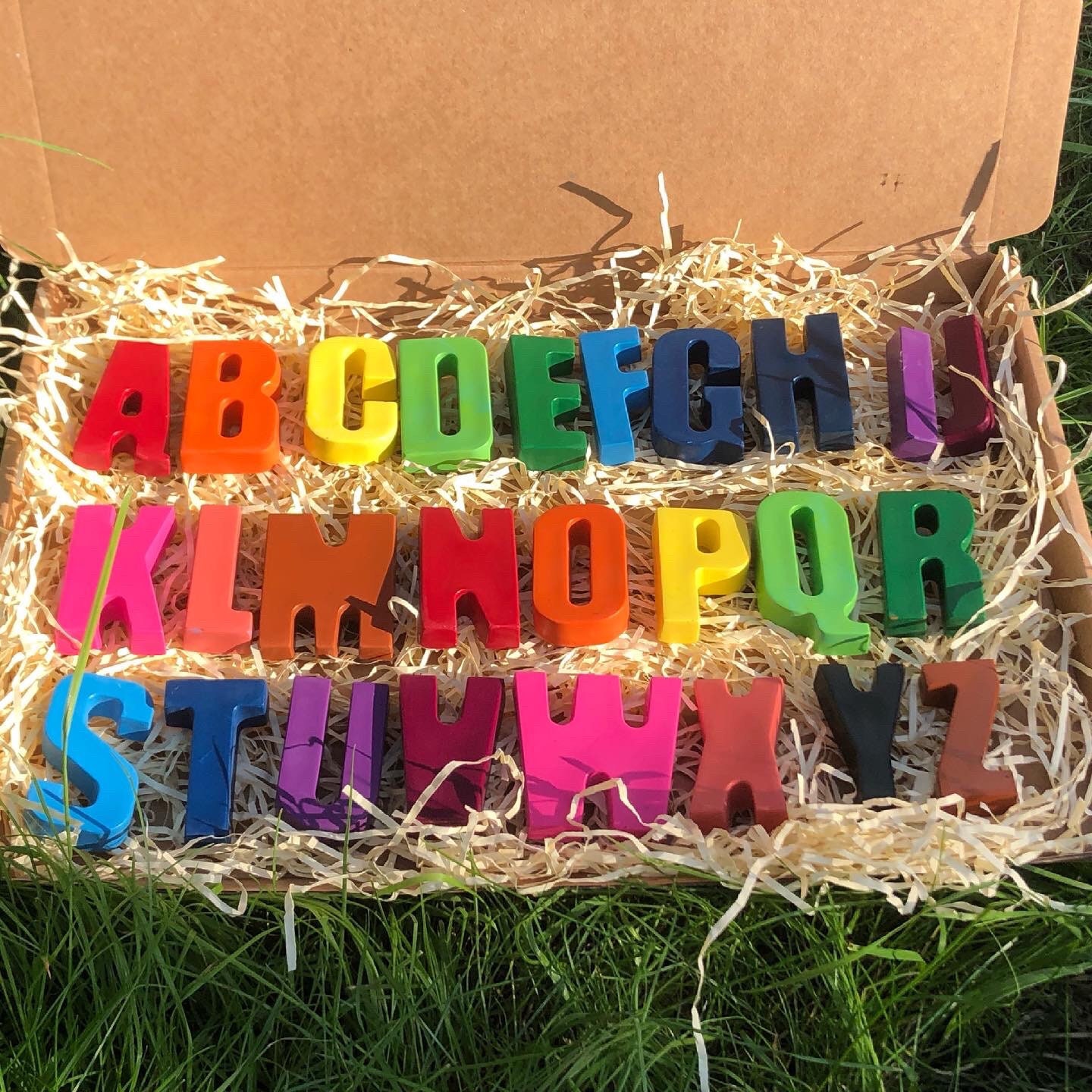 Alphabet Crayons Full Set of 26 Etsy