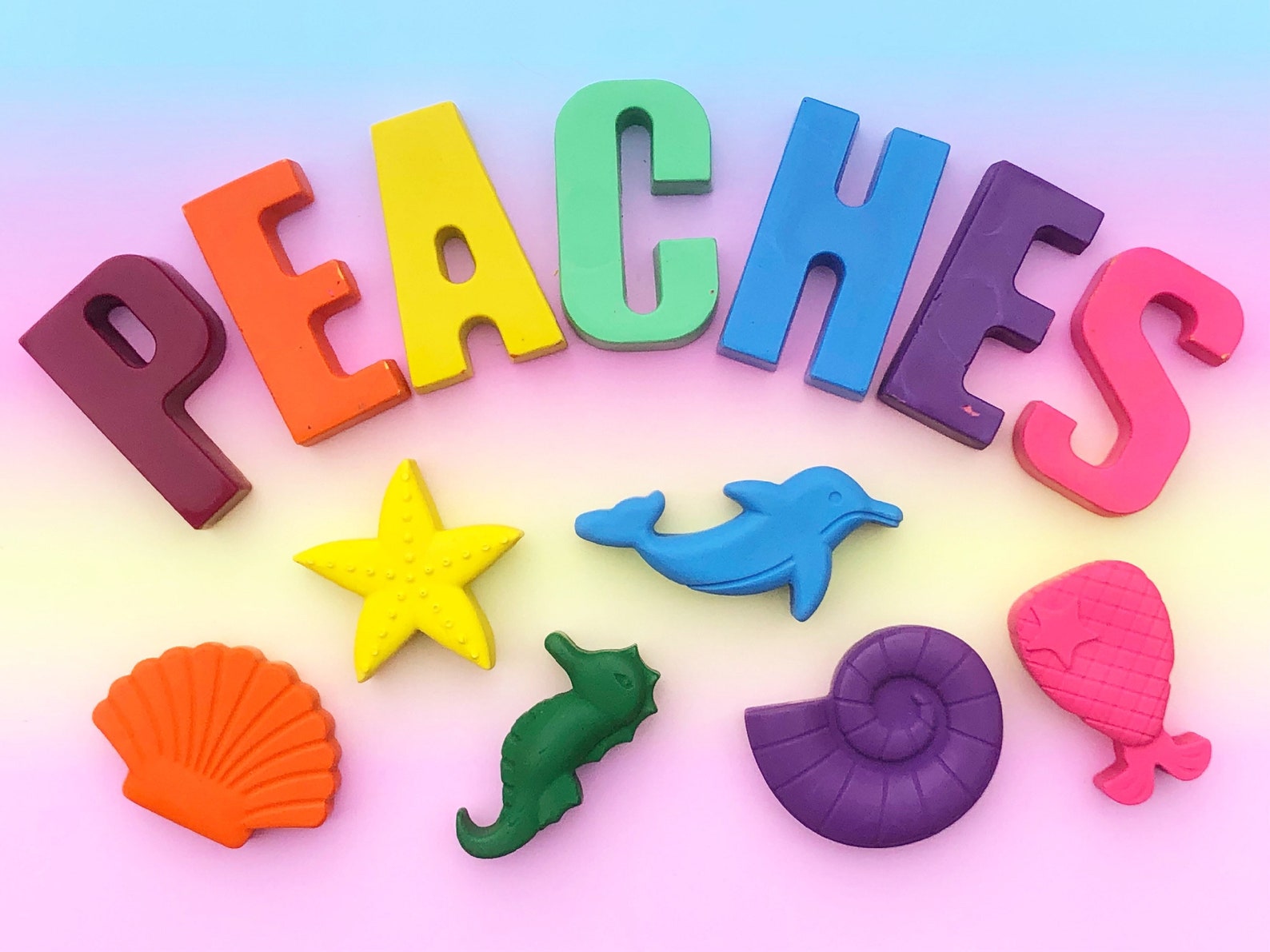 Handmade Sealife Crayons Mermaid Crayons Seaside Crayons Etsy