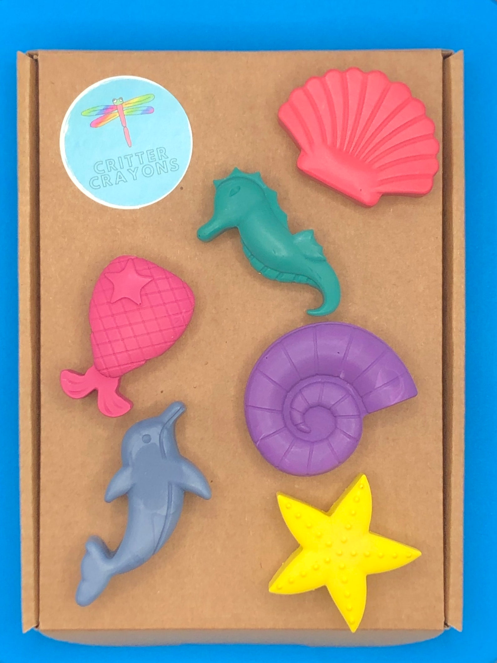 Handmade Sealife Crayons Mermaid Crayons Seaside Crayons Etsy