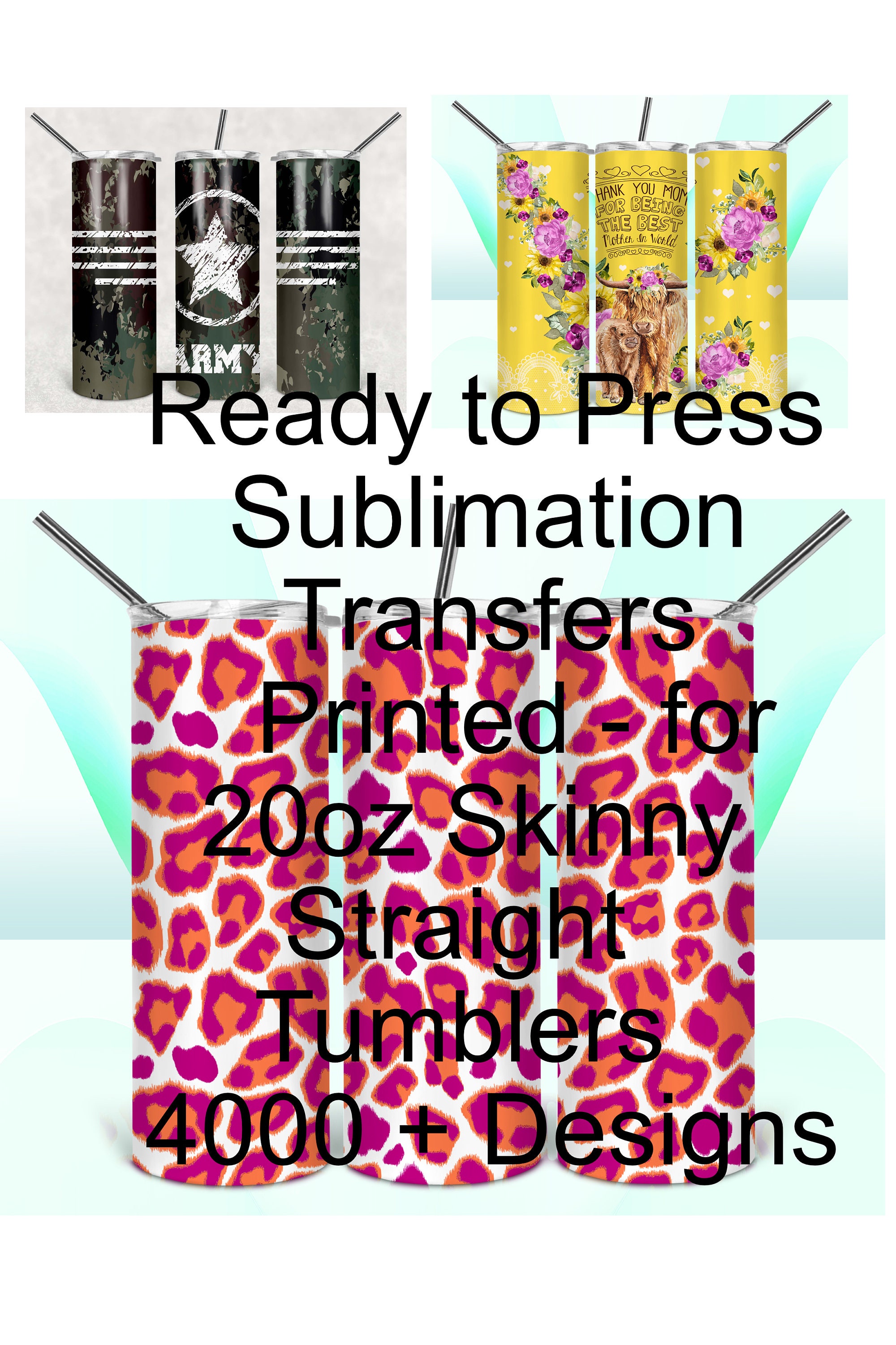 Ready to Press Sublimation Transfers 4000 Designs Available Etsy