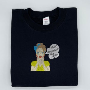 Vintage/Retro 'Housewife' Themed Custom Embroidered Crewneck, Vintage/Retro Meme, Funny Sweatshirt, Gift Idea