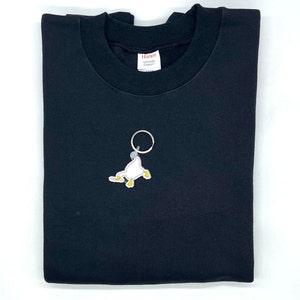 Goose Meme keychain, killer goose, goose with knife