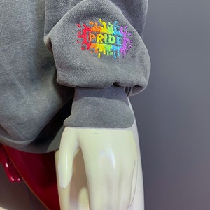 LGBT Pride 'LOVE' custom embroidered crewneck sweatshirt image 5