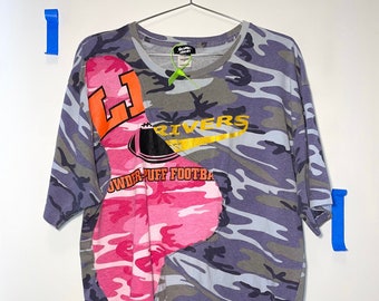 REANIMATED VINTAGE Pieced Camo Tee - XL
