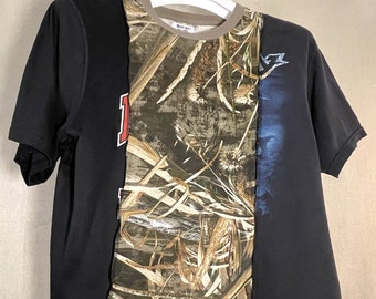REANIMATED VINTAGE Pieced Camo Tee - Medium