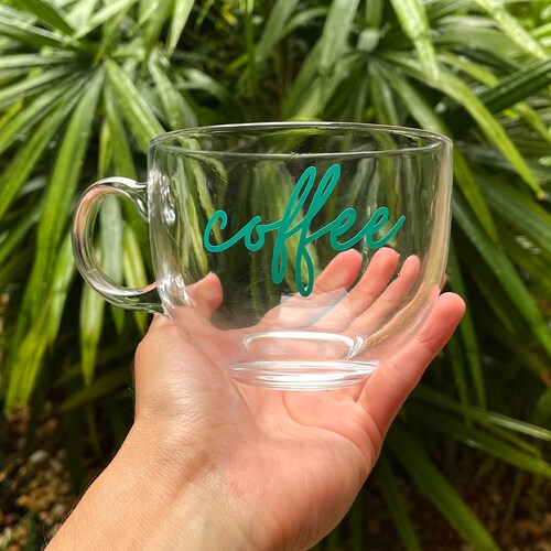 large clear coffee mug
