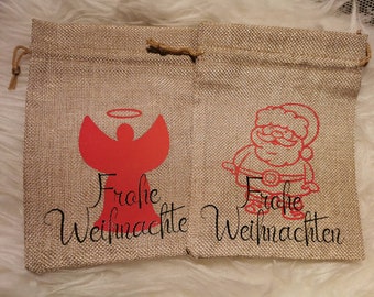 Weihnachtsbeutel - Weihnachtssäckchen -  Geschenkverpackung - Jutebeutel - Geschenksack - personalisierbar