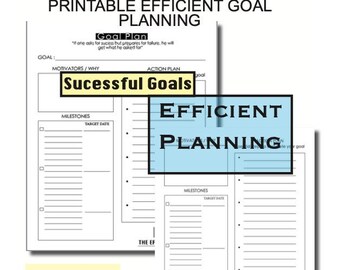 The Efficient Goal Plan Printable