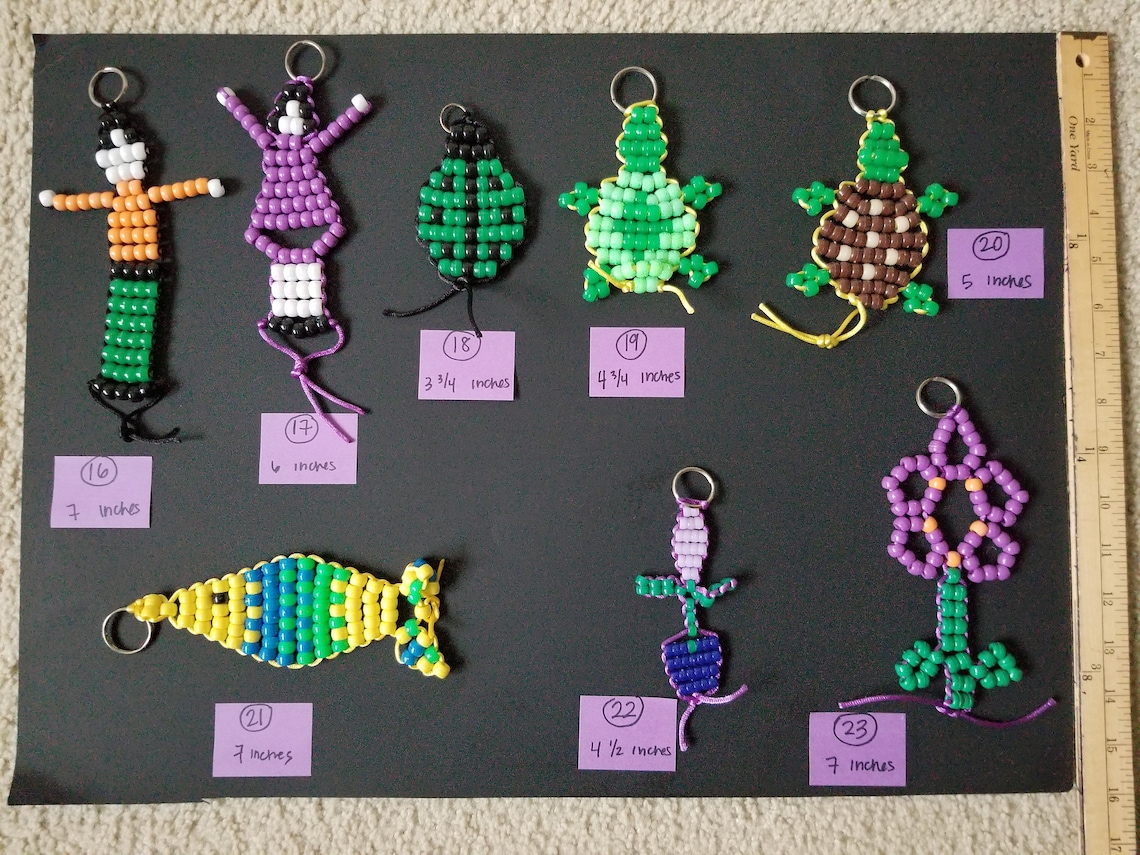 Cute and Creative Animal Pony Bead Keychains Etsy