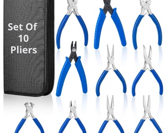 Jewelry Pliers Set Of 10, Mini Pliers Kit For Jewelry Making | Multifunctional Jewelry Making Tools | Wire Jewelry Making Tools