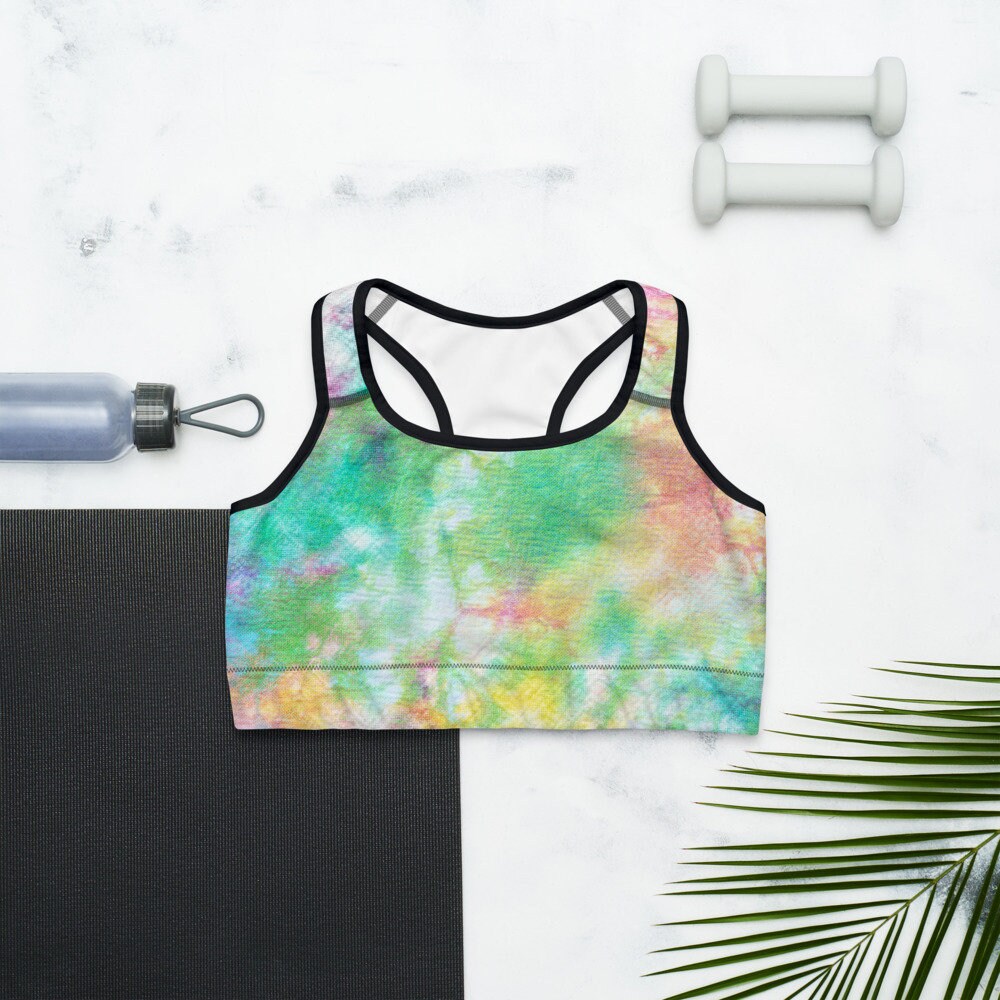 Tie Dye Yoga Bra / Tie Dye Sports Bra / Athletic Bra. Women Etsy