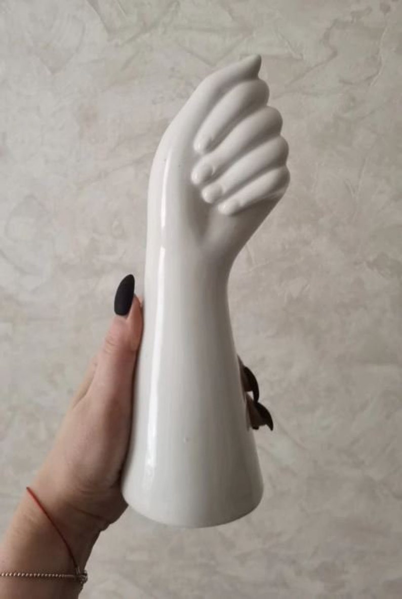 Ceramic Hand Vase Ceramic White Hand Vase Modern Ceramic Etsy