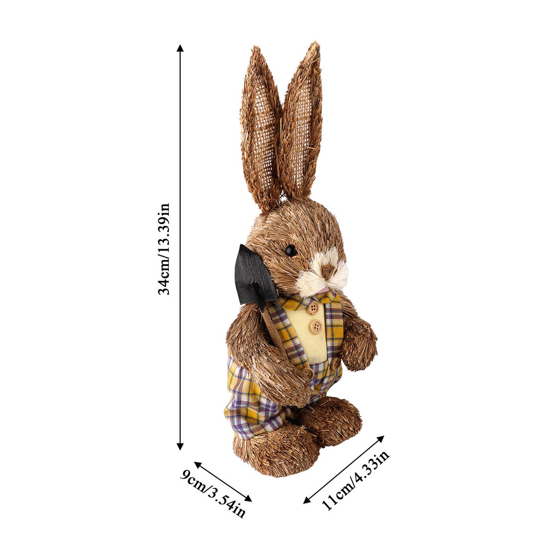 Easter Straw Rabbit Easter Bunny Decor Gift Easter Rabbit Etsy