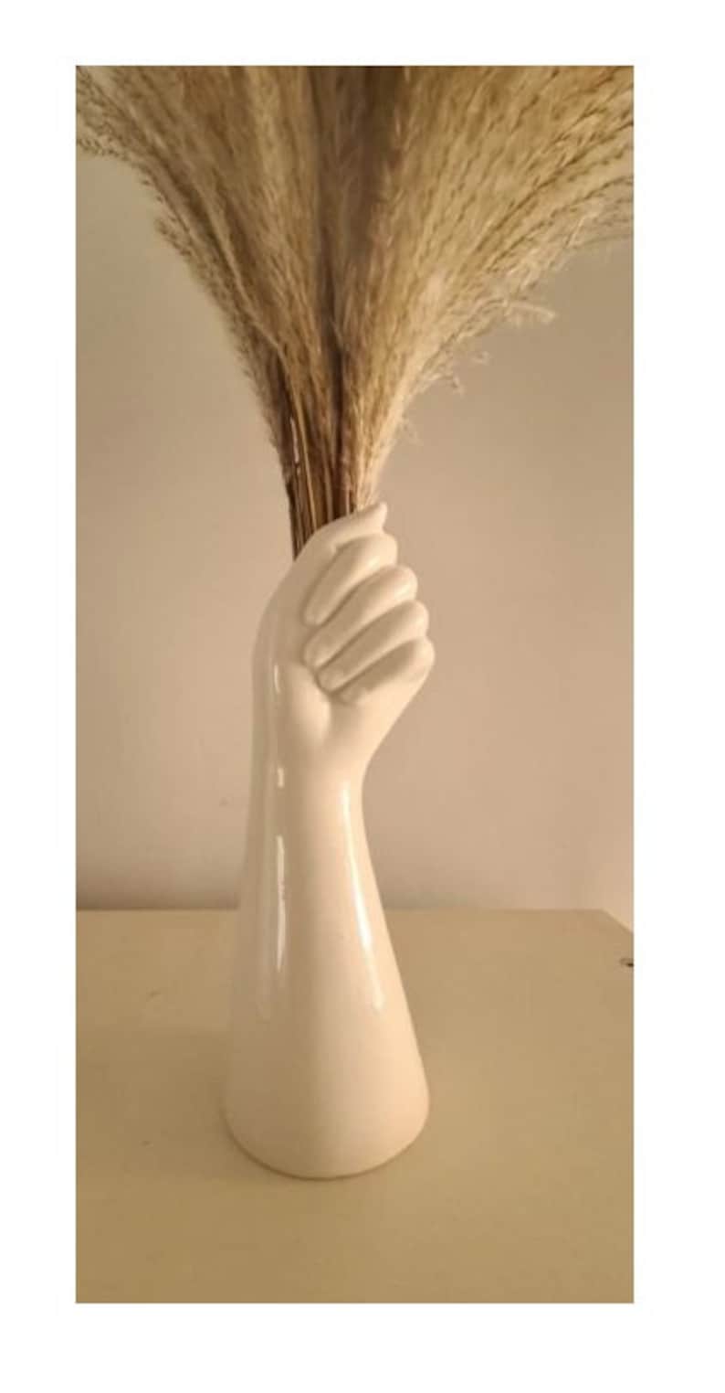 Ceramic Hand Vase Ceramic White Hand Vase Modern Ceramic Etsy