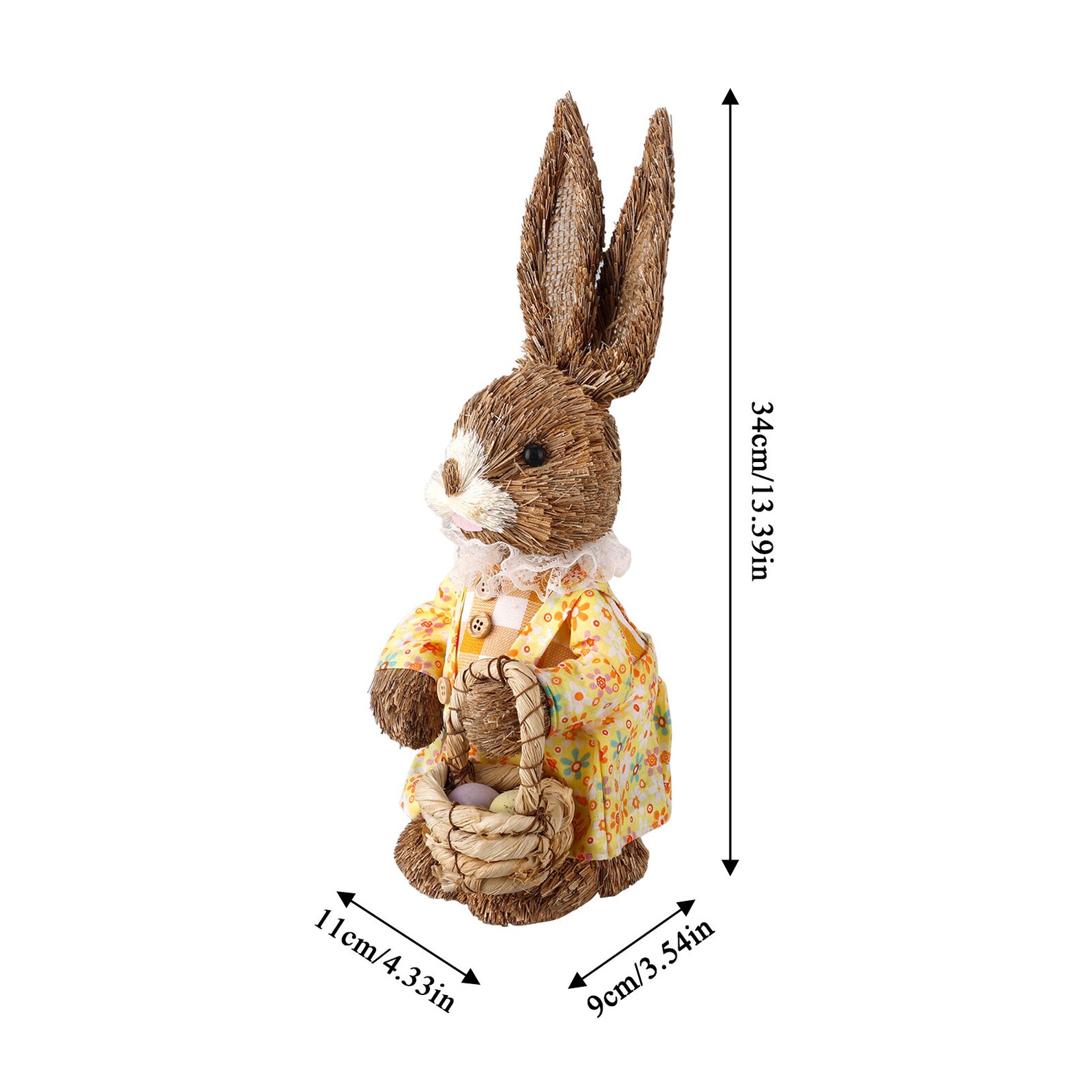 Easter Straw Rabbit Easter Bunny Decor Gift Easter Rabbit Etsy