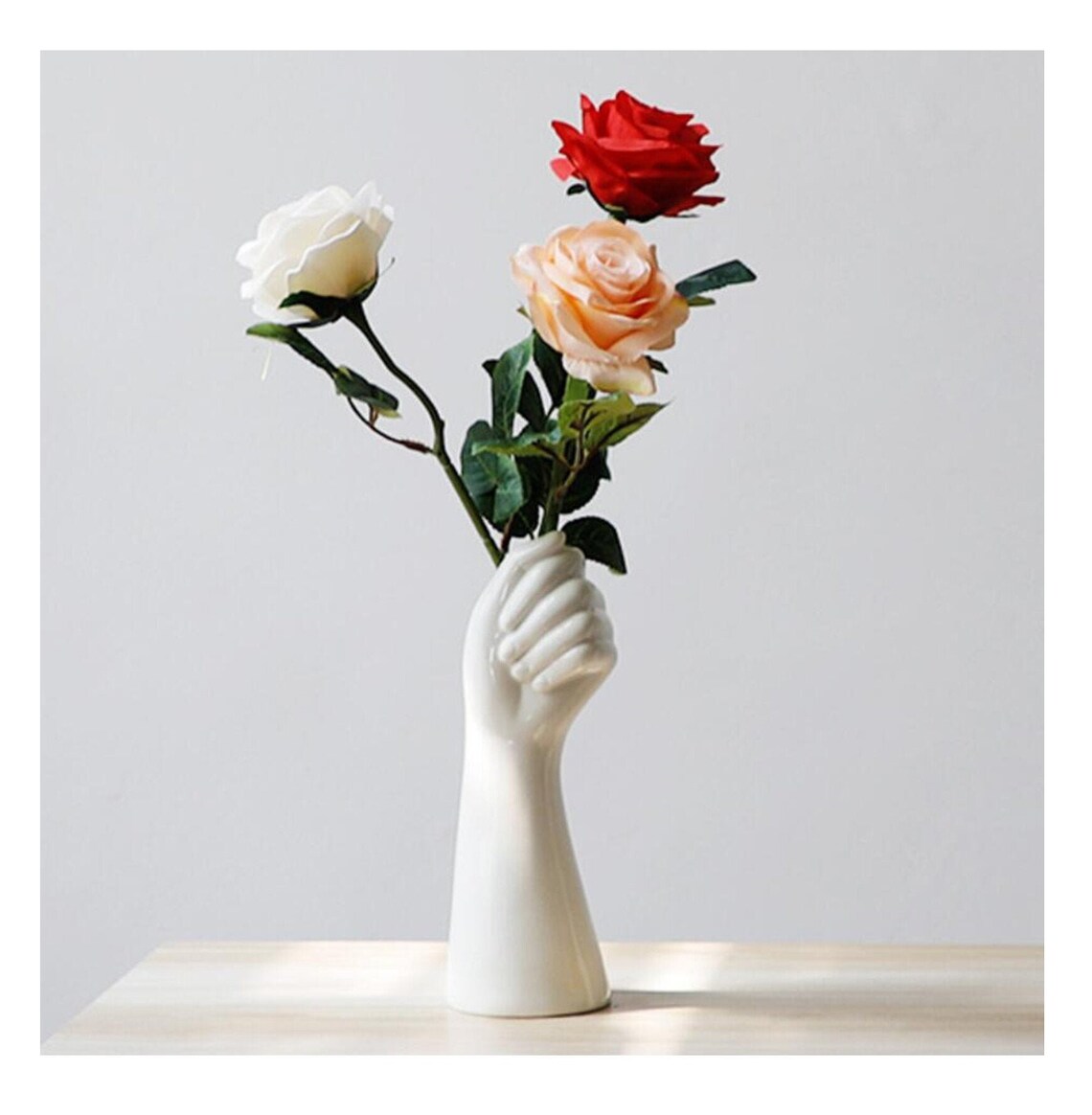 Ceramic Hand Vase Ceramic White Hand Vase Modern Ceramic Etsy