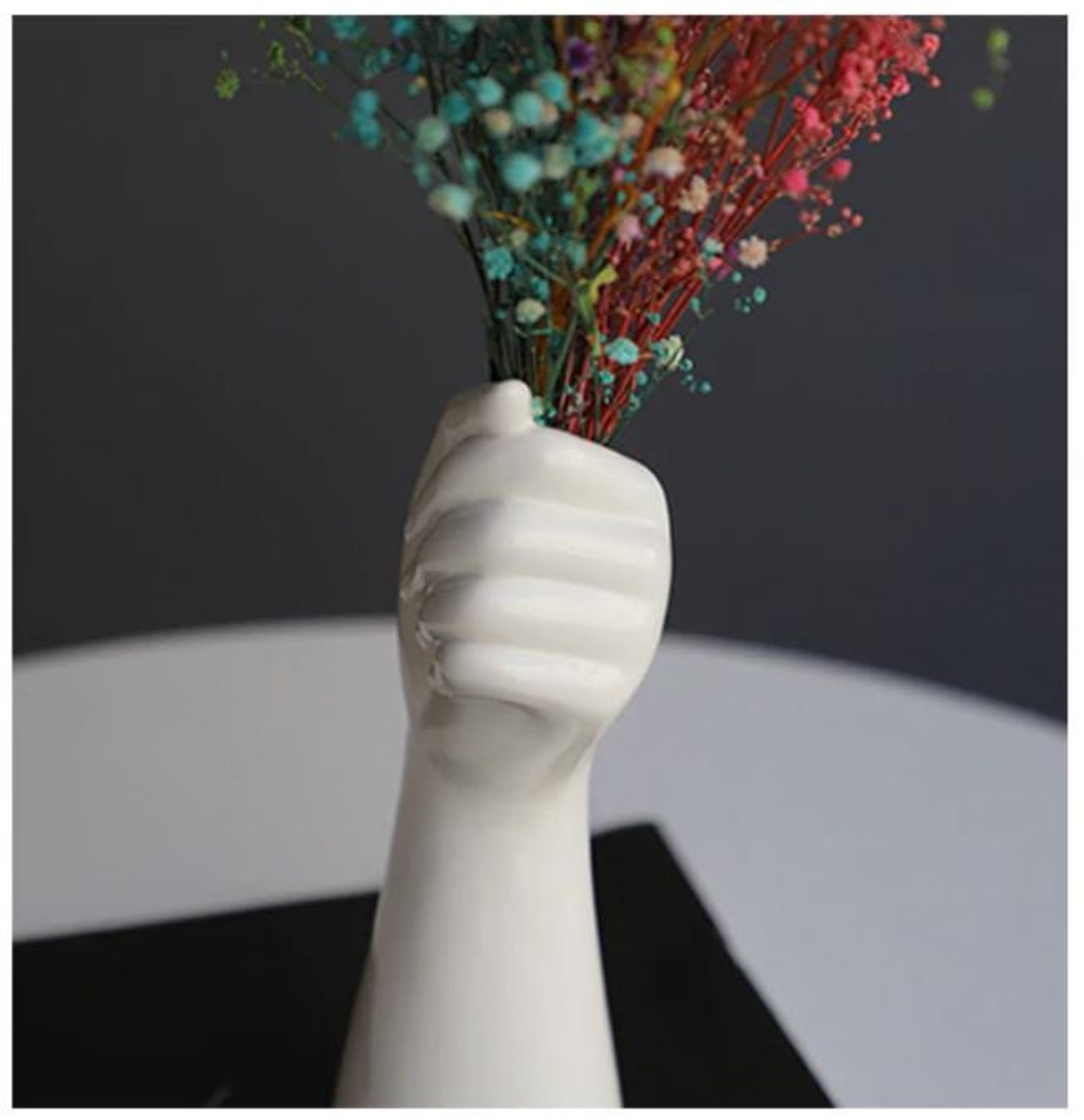 Ceramic Hand Vase Ceramic White Hand Vase Modern Ceramic Etsy