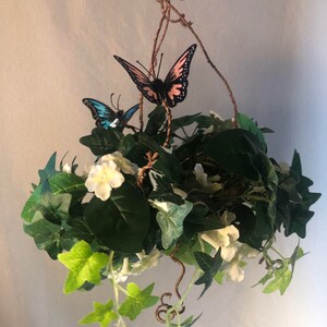 Floral Butterfly Mobile/Chandelier/Home Decor with Fairy Lights